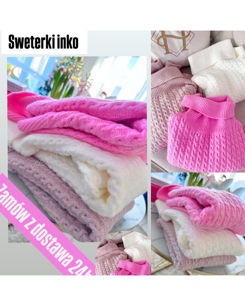 SWETER INKO ▪️ECRU WEŁNA