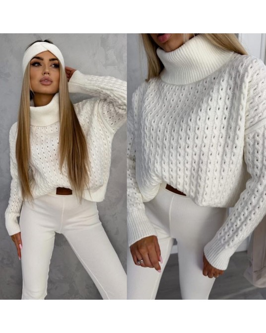 SWETER INKO ▪️ECRU WEŁNA