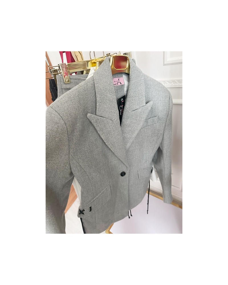 Wierzchnia SZARA  MARYNARKA ▪️wiązania