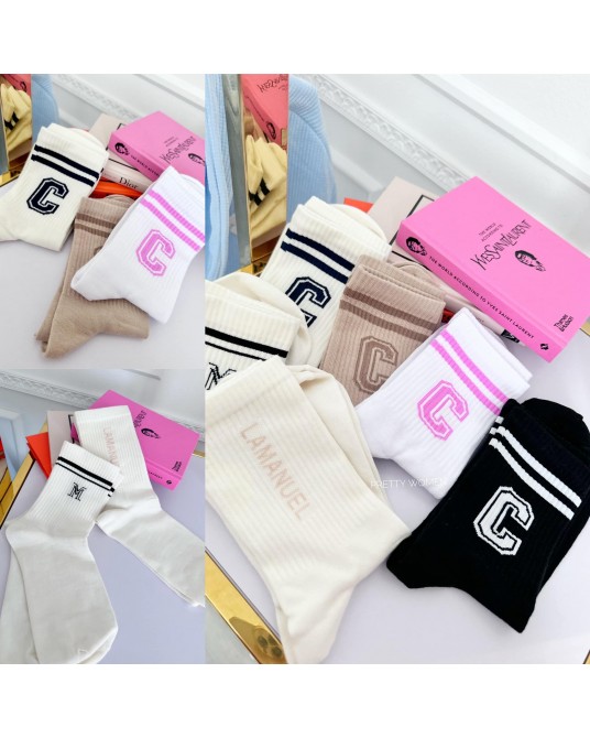 SKARPETY  C BIAŁE  Z RÓŻEM