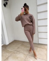 KASZMIROWY KOMPLET ▪️z róża MOKKA