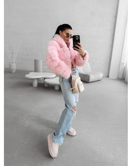 RÓŻOWE FUTERKO Z KAPTUREM ▪️