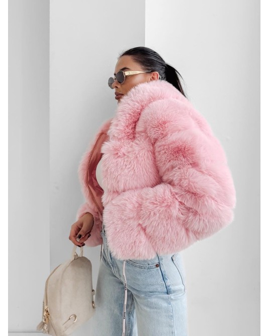 RÓŻOWE FUTERKO Z KAPTUREM ▪️