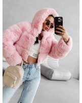 RÓŻOWE FUTERKO Z KAPTUREM ▪️