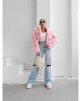 RÓŻOWE FUTERKO Z KAPTUREM ▪️