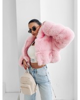 RÓŻOWE FUTERKO Z KAPTUREM ▪️