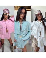 SPODENKI  DENIM MIĘTOWE