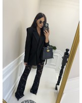 SPODNIE DZWONY KORONKA ▪️CZARNE