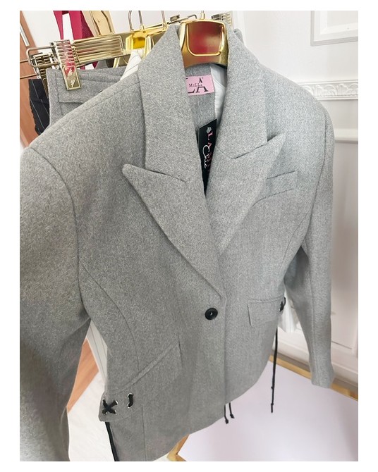 Wierzchnia SZARA  MARYNARKA ▪️wiązania