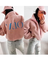 KURTKA BARANEK. z wełną ▪️pudrowa NEW