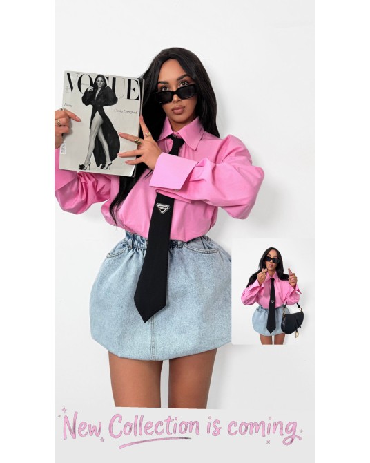 RÓŻOWA KOSZULA la milla ▪️z krawatem