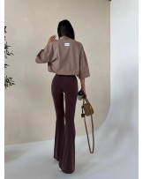 Spodnie dzwony Leggisny ▪️CZEKOLADOWE ER