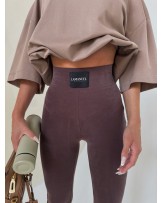 Spodnie dzwony Leggisny ▪️CZEKOLADOWE ER