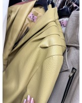 SKÓRZANA KURTKA TESSA ▪️MIODOWA