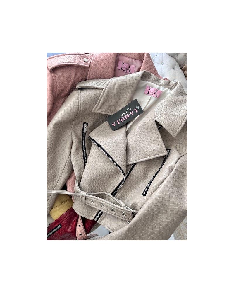 SKÓRZANA RAMONESKA ▪️beżowa