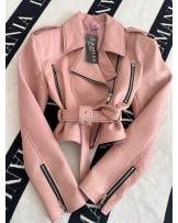 SKÓRZANA RAMONESKA ▪️pudrowa