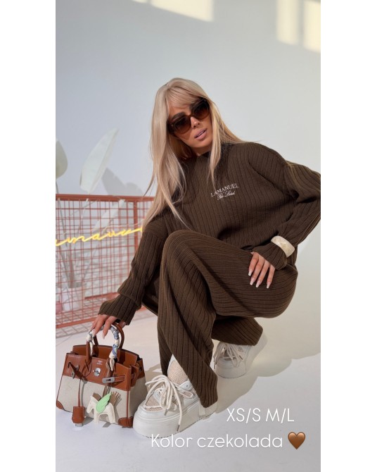SWETERKOWY KOMPLET ▪️czekoladowy