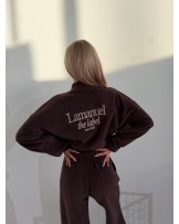 KOMBINEZON Z HAFTEM ▪️czekolada  KOLOR LIMITED