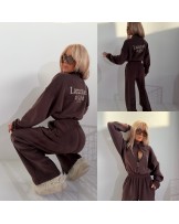 KOMBINEZON Z HAFTEM ▪️czekolada  KOLOR LIMITED