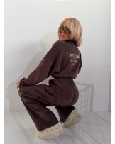 KOMBINEZON Z HAFTEM ▪️czekolada  KOLOR LIMITED