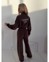 KOMBINEZON Z HAFTEM ▪️czekolada  KOLOR LIMITED