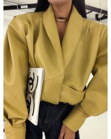 SKÓRZANA KURTKA TESSA ▪️MIODOWA