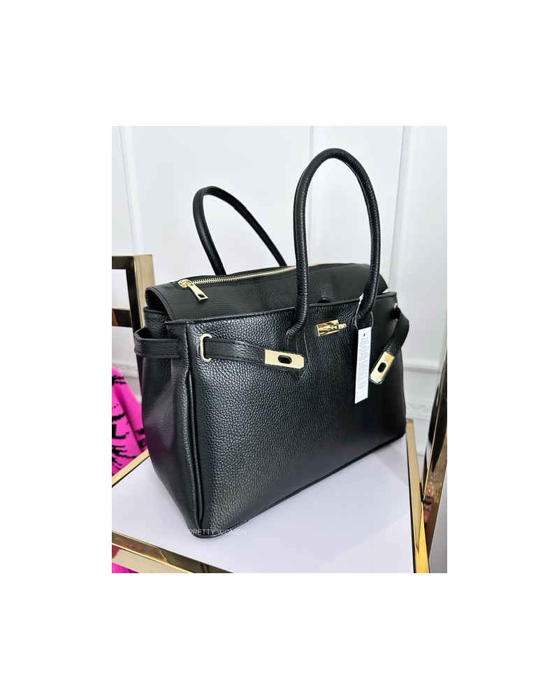 TOREBKA CZARNA  ▪️kuferek SKÓRA PREMIUM BAG