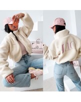 KURTKA BARANEK. z wełną ▪️pudrowa NEW