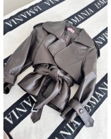 CZEKOLADOWA KURTKA Z WIĄZANIEM▪️premium