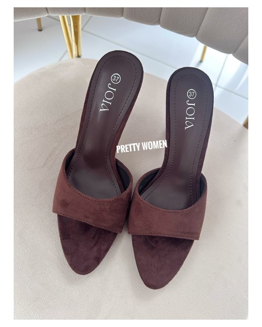 STYLOWE KLAPKI zamsz czekolada ▪️