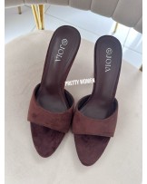 STYLOWE KLAPKI zamsz czekolada ▪️