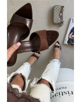 STYLOWE KLAPKI zamsz czekolada ▪️