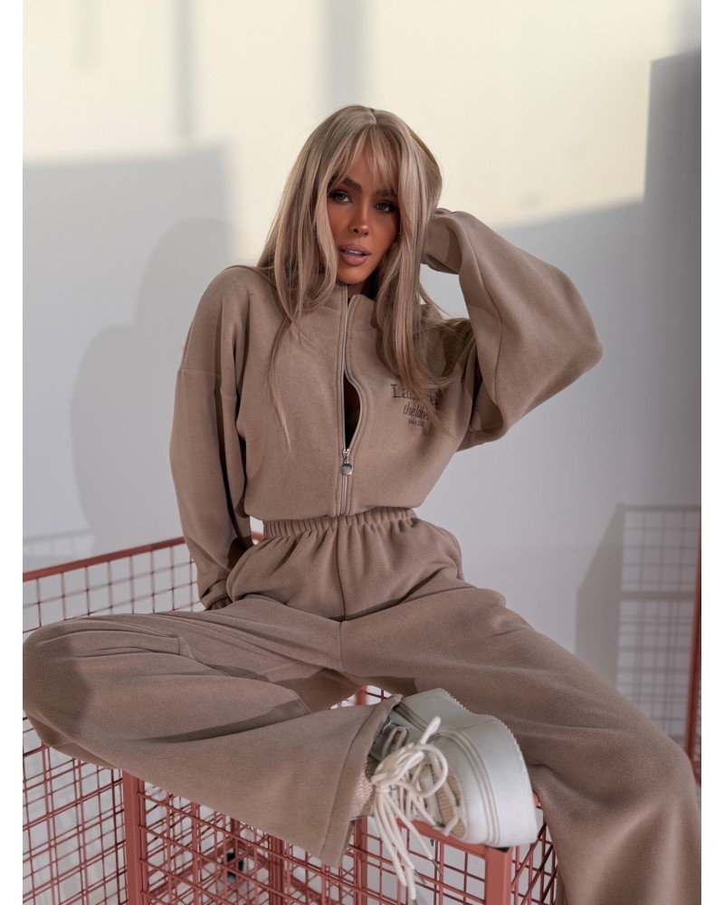 KOMBINEZON Z HAFTEM ▪️latte KOLOR LIMITED