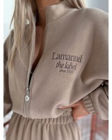 KOMBINEZON Z HAFTEM ▪️latte KOLOR LIMITED