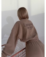 KOMBINEZON Z HAFTEM ▪️latte KOLOR LIMITED