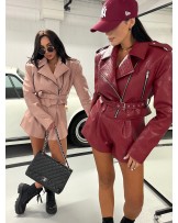 SKÓRZANA RAMONESKA ▪️pudrowa