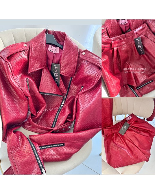 SKÓRZANA RAMONESKA ▪️czerwona