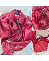 SKÓRZANA RAMONESKA ▪️czerwona