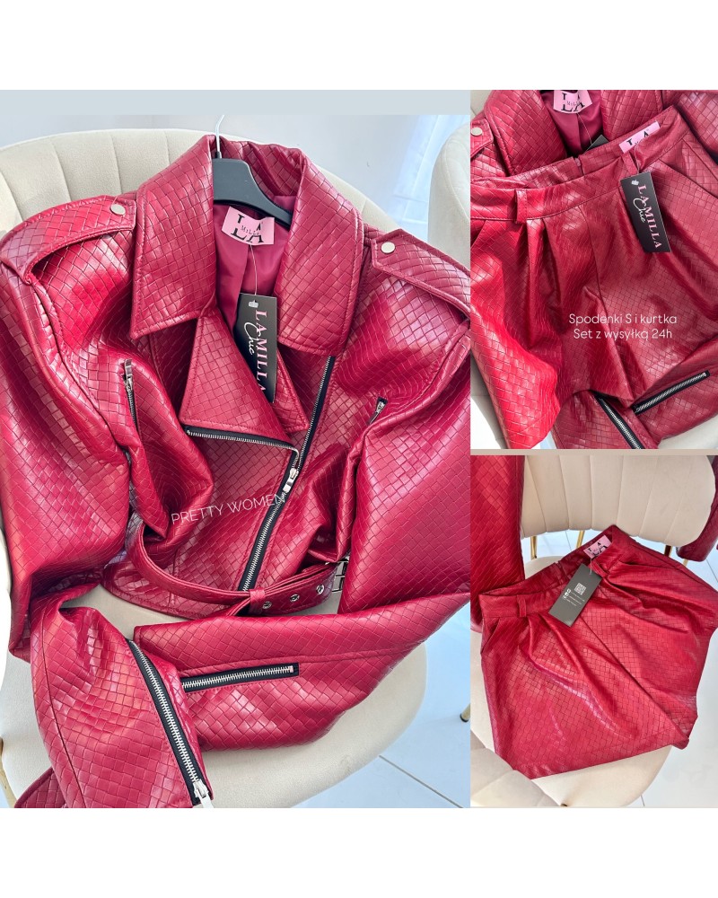 SKÓRZANA RAMONESKA ▪️czerwona