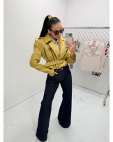 SKÓRZANA RAMONESKA ▪️wiązana LIMONKA