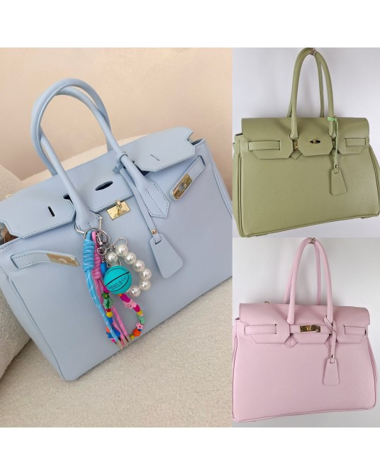 TOREBKA   ▪️kuferek SKÓRA PREMIUM BAG Błękitna