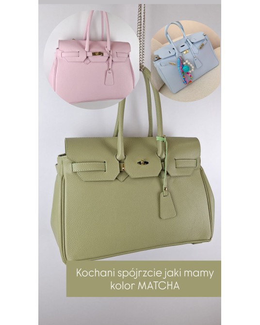 TOREBKA   ▪️kuferek SKÓRA PREMIUM BAG Błękitna