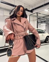 SKÓRZANA RAMONESKA ▪️pudrowa