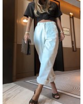 JEANSY MOM FIT ▪️OFF WHITE