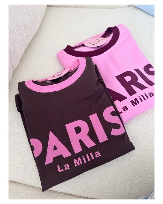 KOSZULKA PARIS ▪️róż czekolada PRZEDPREMIOROWO