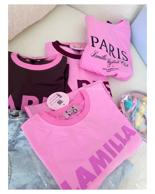 KOSZULKA RÓŻOWA PARIS z różem  ▪️