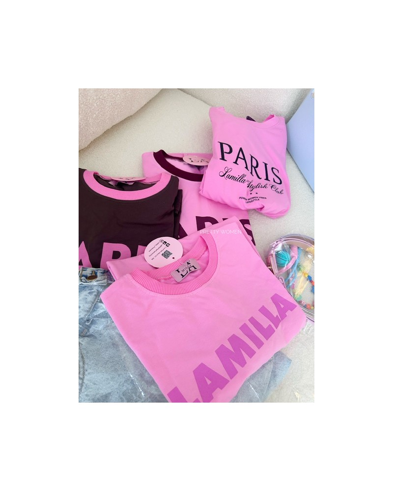 KOSZULKA RÓŻOWA PARIS z różem  ▪️