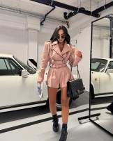 SKÓRZANA RAMONESKA ▪️pudrowa