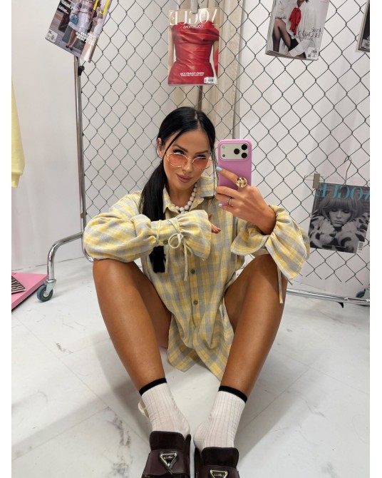 KOSZULA W KRATĘ SPRING ▪️yellow