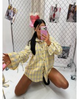 KOSZULA W KRATĘ SPRING ▪️yellow